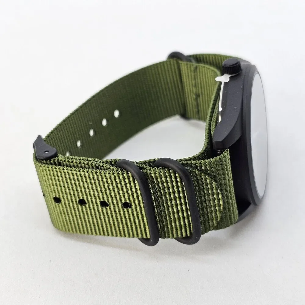 Men's Field Easy‎ Read Watch 42MM Black Dial Army Green Nylon Band Strap